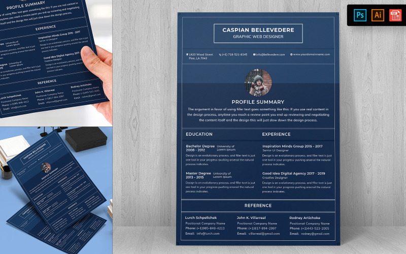 Download Резюме "Professional CV Resume Template" / Professional CV Resume Template - Резюме на тему графика resume,template,cv,business,curriculum,corporate,company,employment,job,print,design,professional,creative,templates