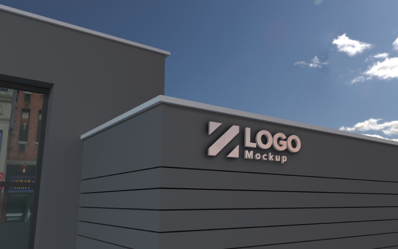 Download Мокап для продукта "Logo Mockup 3D Sign Black Building product mockup" / Logo Mockup 3D Sign Black Building product mockup - Мокап для продукта на тему графика corporate id,logo,mockup,template,design,mock,business,up,isolated,branding,black,realistic,presentation,banner,modern,concept,brand,identity,marketing,layout