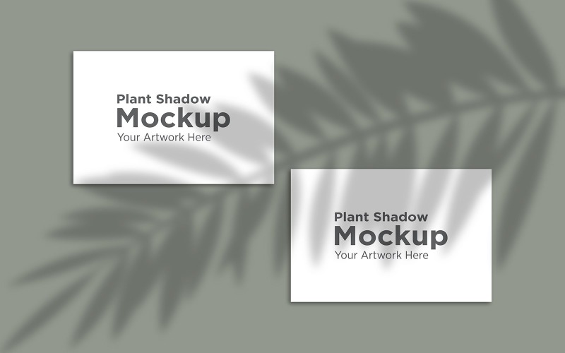 Sombra de folha tropical com maquete de produto de fundo de maquete de 2 quadros