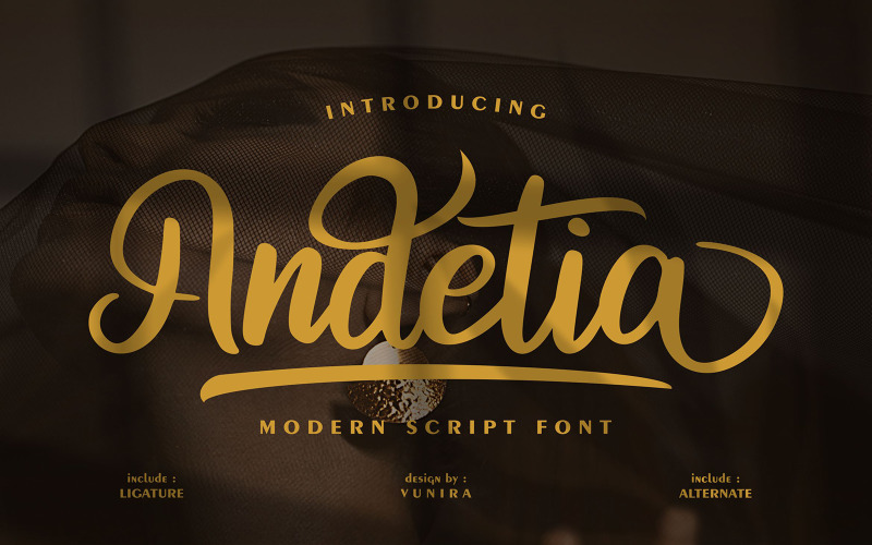 Download Шрифт "Andetia | Modern Cursive Font" / Andetia | Modern Cursive Font - Шрифт на тему графика typography,text,type,font,style,design,vector,abc,calligraphy,lettering,script,alphabet,symbol,retro,sign,typeface,letter,set,hand,handwritten