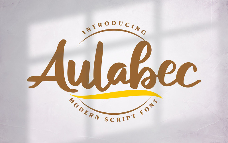 Aulabec | Modernt kursivt teckensnitt