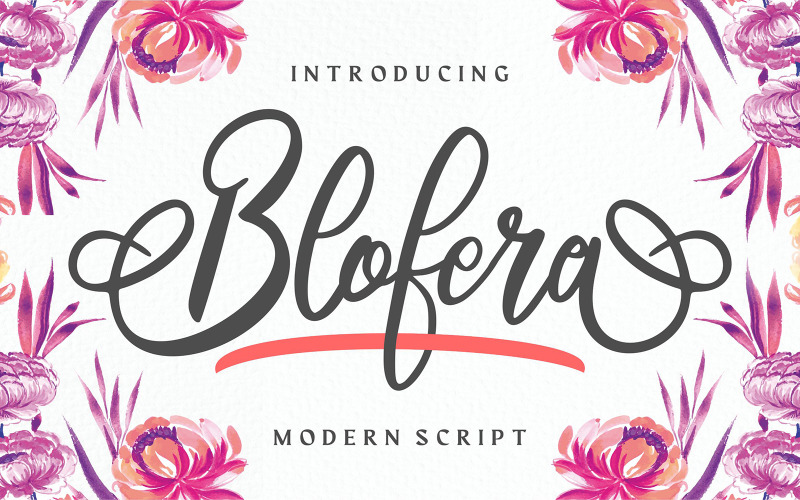 Blofera | Fonte Cursiva Moderna
