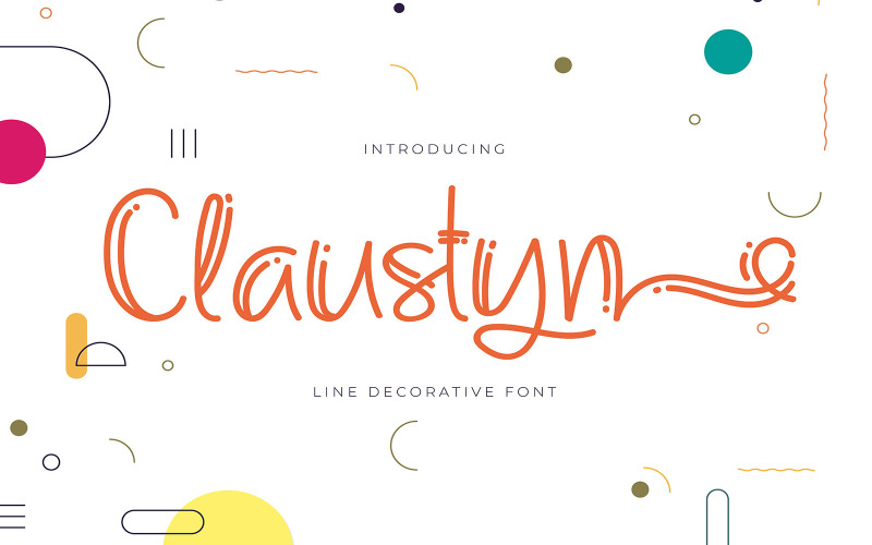 Claustyn | Linie dekorative Schriftart