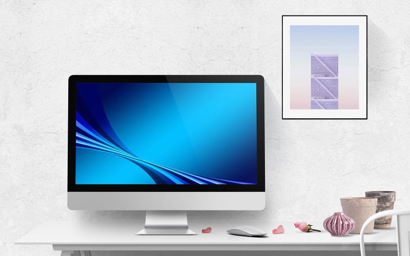 Download Мокап для продукта "Desktop product mockup" / Desktop product mockup - Мокап для продукта на тему графика desktop,psd,mockups,website,graphic,presentations,branding,brand,mockup,template,apple,imac,system,design,promotion