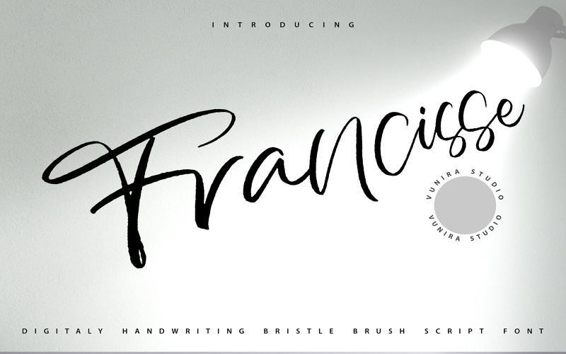 Francisse | Handskrift pensel kursiv teckensnitt