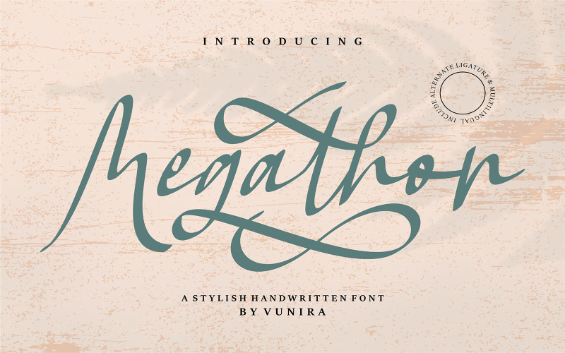 Download Шрифт "Megathon | A Stylish Handwritten Font" / Megathon | A Stylish Handwritten Font - Шрифт на тему графика typography,text,type,font,style,design,vector,abc,calligraphy,lettering,script,alphabet,symbol,retro,sign,typeface,letter,set,hand,handwritten