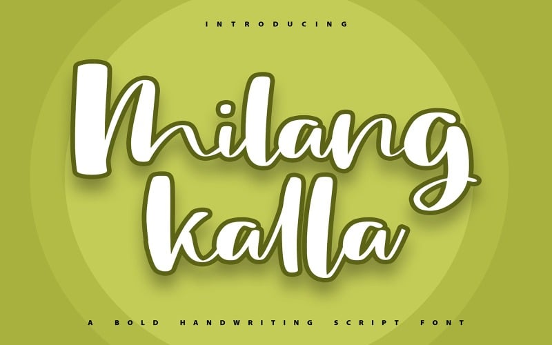 Milangkala | Fett kursive Handschrift kursive Schrift