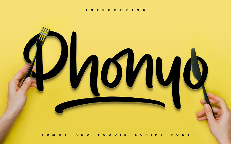 Phonyo | Шрифт Foodie Cursive