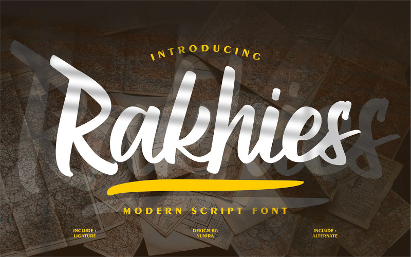 Rakhies | Modern cursief lettertype