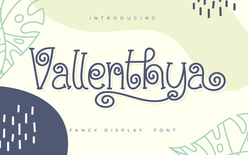 Vallenthya | Fancy Display-teckensnitt