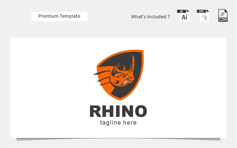 Download Шаблон логотипа "Rhino Logo Template" / Rhino Logo Template - Шаблон логотипа на тему графика animals,beast,big,branding,brave,club,creative,design,graphic,head,horn,icon,illustrator,image,jungle,logo,mascot,media,modern,powerpoint
