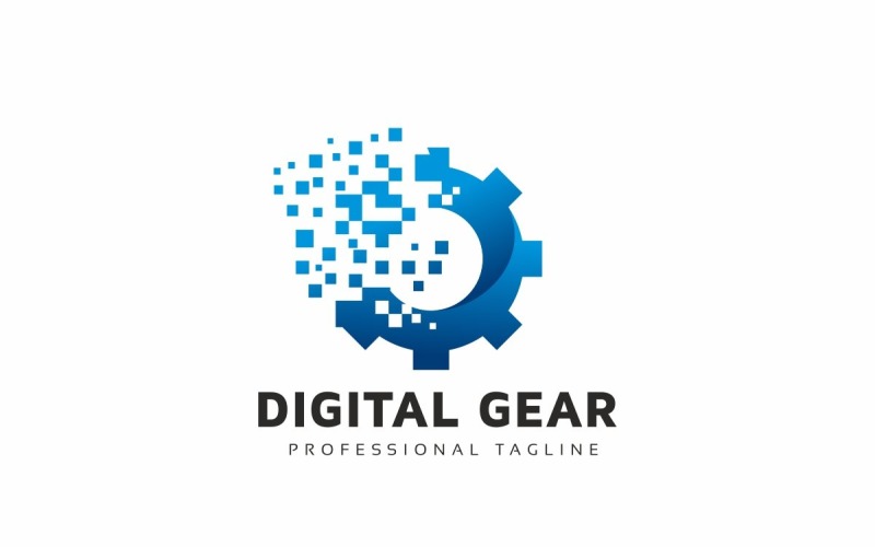 Download Шаблон логотипа "Digital Gear Logo Template" / Digital Gear Logo Template - Шаблон логотипа на тему графика brand,branding,business,circuit,computer,concept,digital,electro,electronic,engine,engineer,engineering,gear,gear logo,identity,industrial,industry,machine,machinery,metal