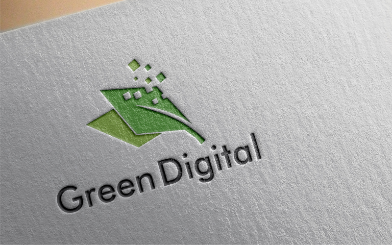 Groene digitale Logo sjabloon