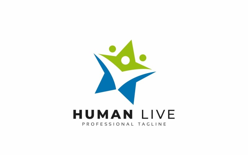 Download Шаблон логотипа "Human Live Logo Template" / Human Live Logo Template - Шаблон логотипа на тему графика abstract,adviser,app,badminton,basketball,coach,colorful,colorful logo,consultant,football,happy,human resources,humanity,lively,logotype,man,modern,online activities,people,soccer