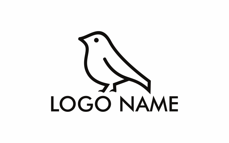 Download Шаблон логотипа "Bird Line Logo Template" / Bird Line Logo Template - Шаблон логотипа на тему графика bird,vector,illustration,line,design,symbol,animal,outline,pigeon,logo,wing,concept,sketch,linear,black,wild,fly,wings,flying,flat