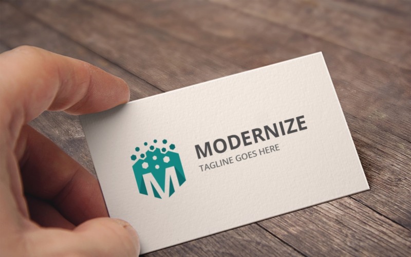 Bokstaven M (modernisera) logotypmall