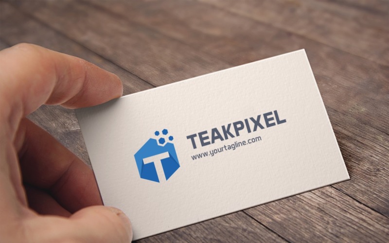 Bokstaven T (TeakPixel) logotyp mall