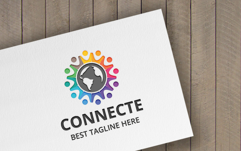 Download Шаблон логотипа "Connecte Logo Template" / Connecte Logo Template - Шаблон логотипа на тему графика connect,connection,globe,global,internet,network,link,technology,modern,wireless,social,media,earth,cloud,tech,software,circle,sphere,networking,web