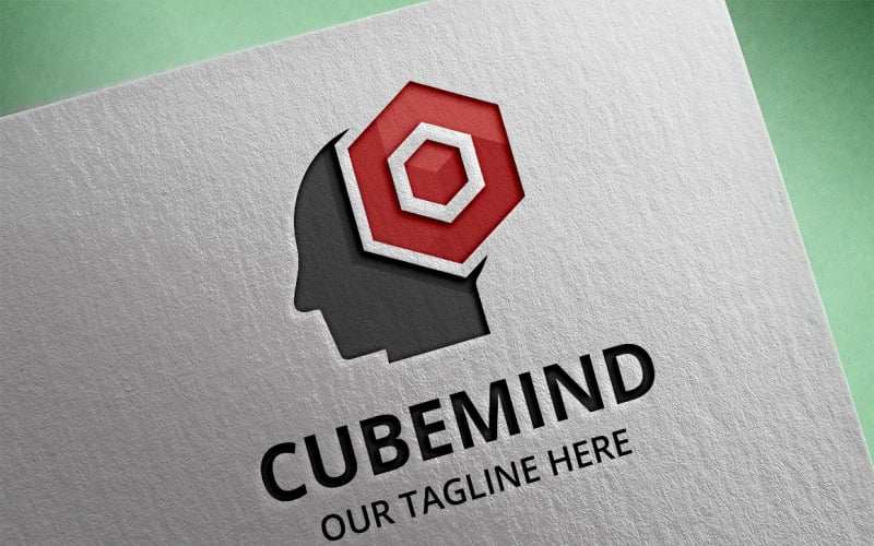 Download Шаблон логотипа "Cube Mind Logo Template" / Cube Mind Logo Template - Шаблон логотипа на тему графика create,creation,creative,cube,entertain,entertainment,head logo,human logo,idea,ideas,identity,information,inteligence,intellect,intelligence,intelligent,internet,media,mind,mind logo
