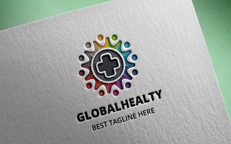 Download Шаблон логотипа "Global Healty Logo Template" / Global Healty Logo Template - Шаблон логотипа на тему графика aid,clinic,cross,cure,data,global,global healty,health,healthy,help,hospital,identity,life,medical,medical cross,medicine,nurse,pharmaceutics,protection,pure