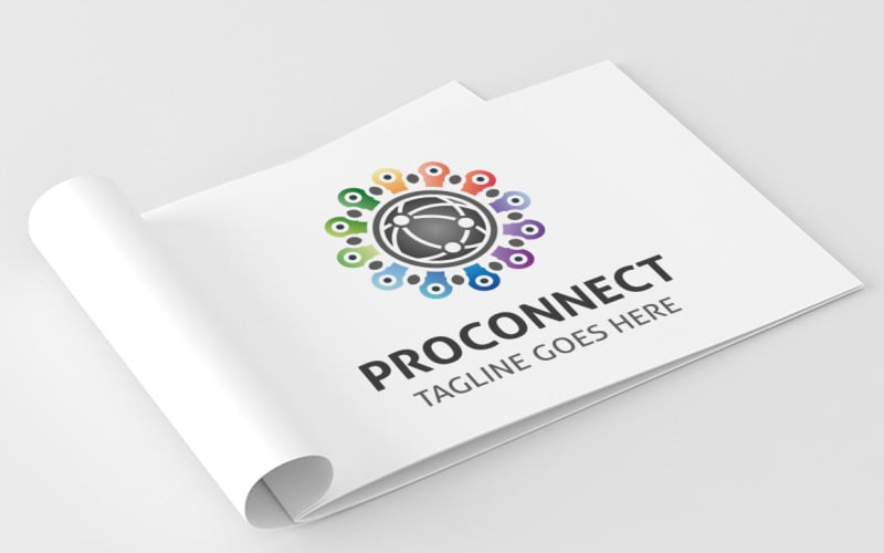 Download Шаблон логотипа "Proconnect Logo Template" / Proconnect Logo Template - Шаблон логотипа на тему графика connect,connection,globe,global,internet,network,link,technology,modern,wireless,social,media,earth,cloud,tech,software,circle,sphere,networking,web