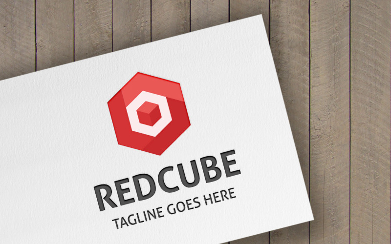 Download Шаблон логотипа "Red Cube Logo Template" / Red Cube Logo Template - Шаблон логотипа на тему графика agency,cube logo,cube technology,digital cube,digital logo,hexagonal,internet,media,modern,multimedia,red,red cube,smart cube,studio,triangle,web