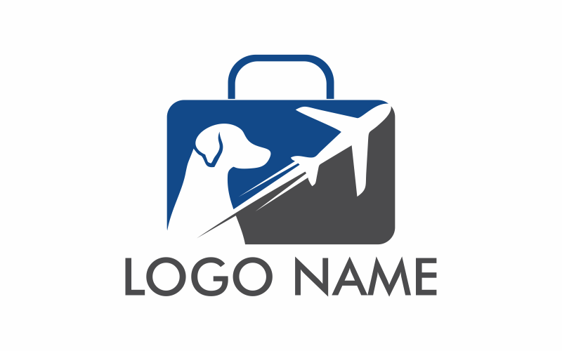 Download Шаблон логотипа "Travel Logo Template" / Travel Logo Template - Шаблон логотипа на тему графика pet,animal,airplane,dog,travel,vacation,trip,transport,airport,transportation,airline,fly,traveler,terminal,carrier,check in,bag,check,ticket,passport