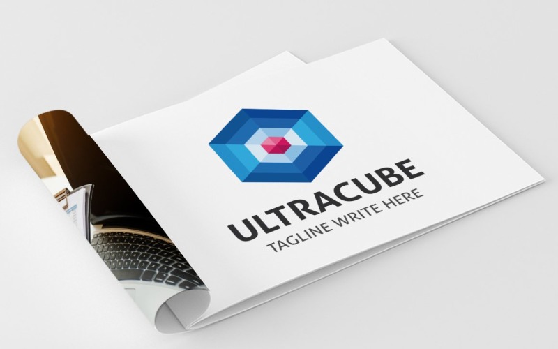 Download Шаблон логотипа "Ultra Cube Logo Template" / Ultra Cube Logo Template - Шаблон логотипа на тему графика agency,blue,blue cube,cube logo,cube technology,digital cube,digital logo,hexagonal,internet,media,modern,multimedia,red,red cube,smart cube,studio,triangle,web