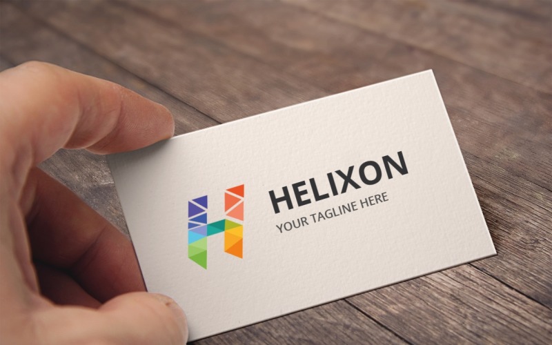Bokstaven H (Helixon) logotyp mall