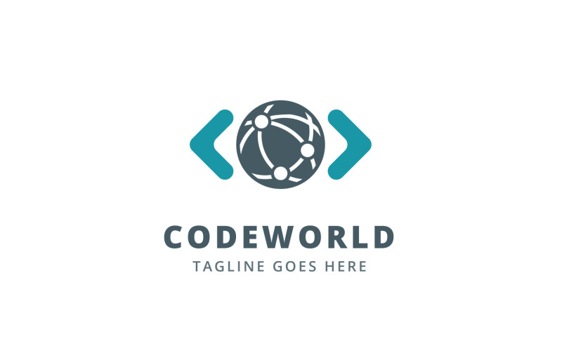 Download Шаблон логотипа "Code World Logo Template" / Code World Logo Template - Шаблон логотипа на тему графика code,codes,code team,computer,cool,css,cube,cute,fun,gamer,gaming,html,icon,javascript,network,networking,program,programer,script,web
