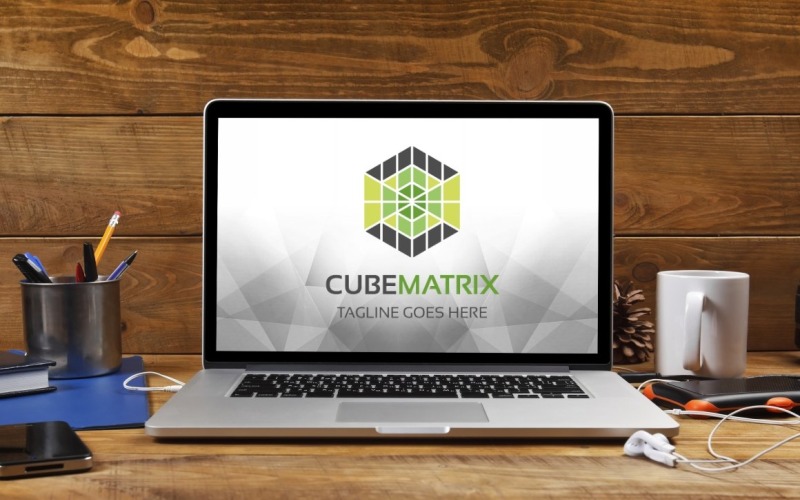 Download Шаблон логотипа "Cube Matrix Logo Template" / Cube Matrix Logo Template - Шаблон логотипа на тему графика agency,cube logo,cube style,cube technology,digital cube,digital logo,green cube,internet,media,modern,multimedia,smart cube,studio,triangle,web