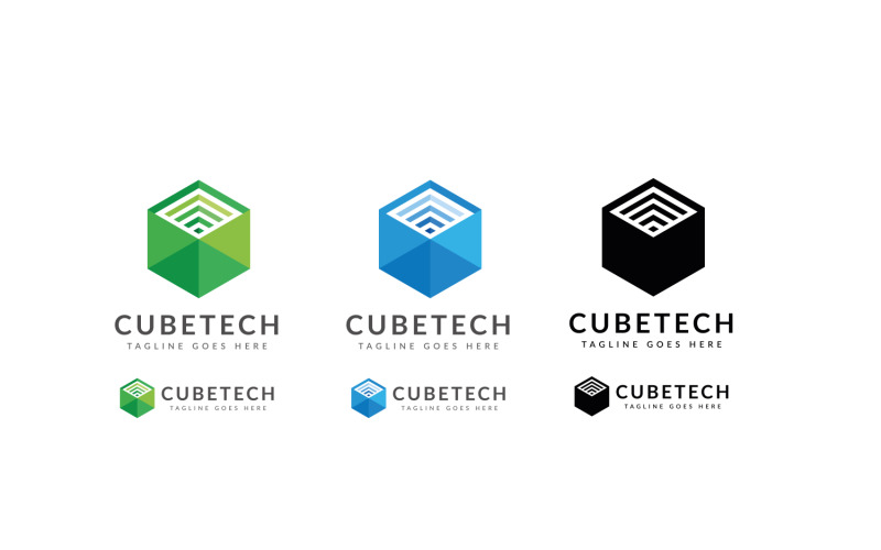 Download Шаблон логотипа "Cubetech Logo Template" / Cubetech Logo Template - Шаблон логотипа на тему графика agency,cube logo,cube style,cube technology,digital cube,media,modern,multimedia,smart cube,studio,triangle,web