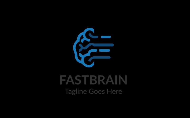 Download Шаблон логотипа "Fast Brain Logo Template" / Fast Brain Logo Template - Шаблон логотипа на тему графика brain,brand,code,colorful,creation,creative,digital,firm,human,human brain,idea,identity,innovation,market,modern clean,programs,smart,software,technology,think