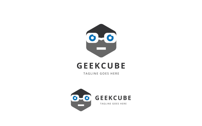 Download Шаблон логотипа "Geek Cube Logo Template" / Geek Cube Logo Template - Шаблон логотипа на тему графика apps,blog,box,boy,business,code,computer,cube,cubical,designer,developer,gamer,gaming,geek,glasses,man,nerd,network,online,programer