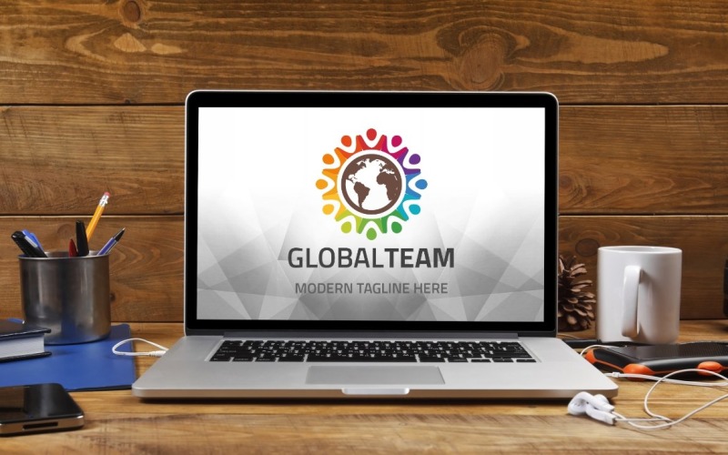 Download Шаблон логотипа "Global Team Logo Template" / Global Team Logo Template - Шаблон логотипа на тему графика global,network,technology market,web,connect,market,modern,social,media,earth,cloud,tech,globe,circle,shopping,sphere,networking,seller team
