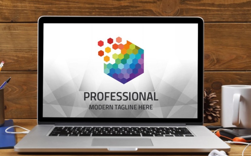 Download Шаблон логотипа "Professional Cube Logo Template" / Professional Cube Logo Template - Шаблон логотипа на тему графика cube logo,cube style,cube technology,digital cube,digital logo,internet,media,modern,multimedia,pixel,professional,smart cube,studio,triangle,web