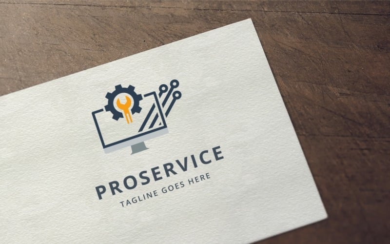 Download Шаблон логотипа "Proservice Logo Template" / Proservice Logo Template - Шаблон логотипа на тему графика computer,computer repair,computer tech,defense,develop,developer,diagnose,fast,fix,gear,geek,hard drive,hardware,laptop,online,protection,repair,scan,server,service