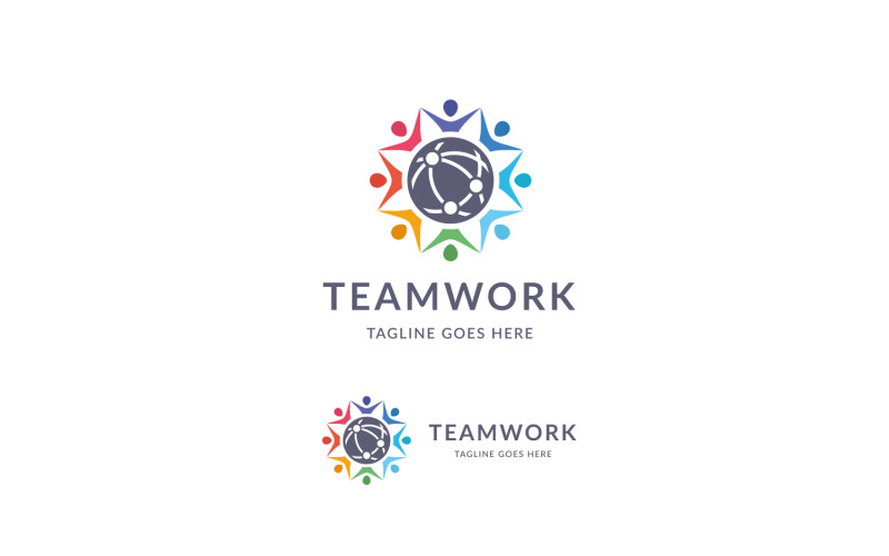 Download Шаблон логотипа "Teamwork Logo Template" / Teamwork Logo Template - Шаблон логотипа на тему графика global,network,technology market,web,connect,market,modern,social,media,earth,cloud,tech,globe,circle,shopping,sphere,networking,seller team
