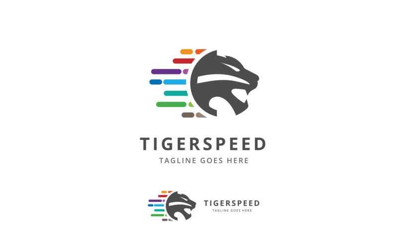 Download Шаблон логотипа "Tiger Speed Logo Template" / Tiger Speed Logo Template - Шаблон логотипа на тему графика animal,black,cat,creative,crest,colors,digital,design,emblem,fast king,fast tiger,logo,mark,pixel,power,the tiger,tiger,tiger brand,tiger head,tiger logo