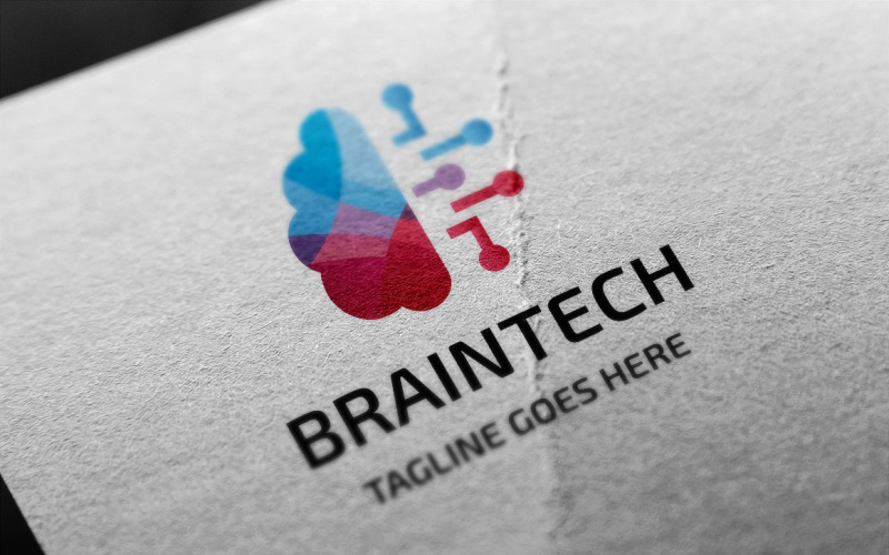 Download Шаблон логотипа "Braintech Logo Template" / Braintech Logo Template - Шаблон логотипа на тему графика brain,brainstorm,bright,colorful,concept,creative,creativity,data,development,dots,entertainment,evolution,genius,idea,influx,ingenious,intelligence,it,knowledge,media