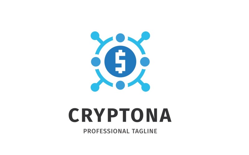 Crypto munt Logo sjabloon