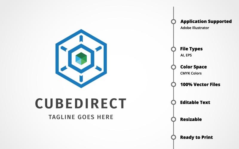 Download Шаблон логотипа "Cube Direction Logo Template" / Cube Direction Logo Template - Шаблон логотипа на тему графика abstract,agency,box,brand,branding,business,colorful,corporate,corporative,cube,cubic,cubical,designer,development,firm,hexa,hexagon,identity,labyrinth,logo template