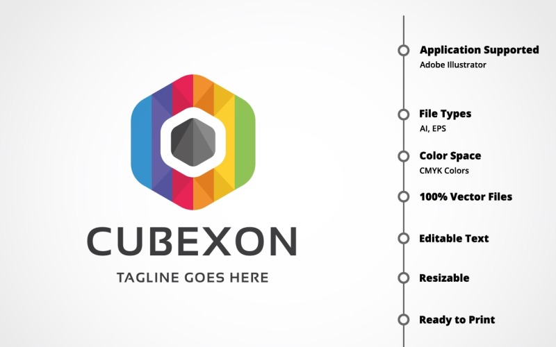 Download Шаблон логотипа "Cubexon Logo Template" / Cubexon Logo Template - Шаблон логотипа на тему графика box,brainstorm,brand,bright,colorful,creative,creativity,cube,cubic,cubical,data,development,digital,dimension,hexagon,hexagonal,idea,identity,motion,pixel