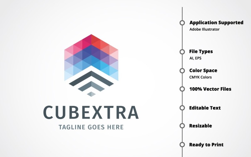 Download Шаблон логотипа "Cubextra Logo Template" / Cubextra Logo Template - Шаблон логотипа на тему графика box,brainstorm,brand,bright,colorful,creative,creativity,cube,cubic,cubical,data,development,digital,dimension,hexagon,hexagonal,idea,identity,motion,pixel