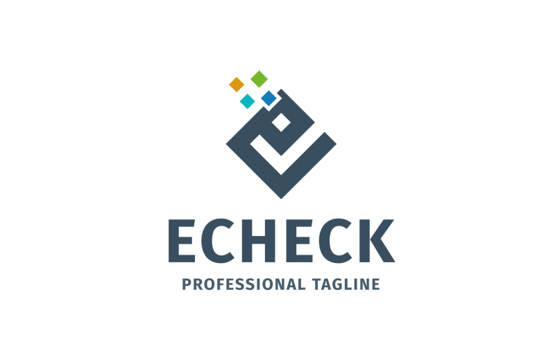 Echeck - Modèle de logo lettre E