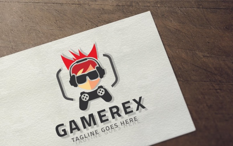 Download Шаблон логотипа "Gamerex Logo Template" / Gamerex Logo Template - Шаблон логотипа на тему графика animation,cartoon,champ,customizable,desktop,gamer,games,geek,ipad,iphone,mascot,mobile,modify,pc,phone,player,playstation,product review,profile,reviewer