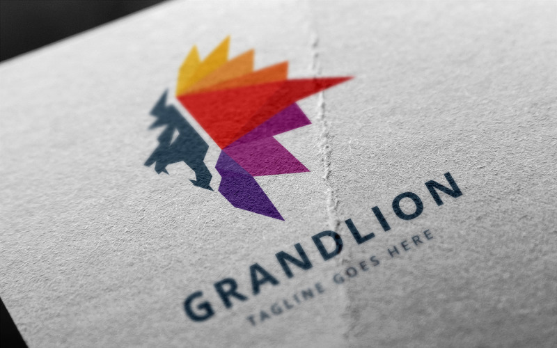 Download Шаблон логотипа "Grand Lion Logo Template" / Grand Lion Logo Template - Шаблон логотипа на тему графика animal,black,cat,creative,crest,digital,design,emblem,king,king lion,lion,lion brand,lion head,lion king,lion logo,logo,mark,pixel,power,the lion