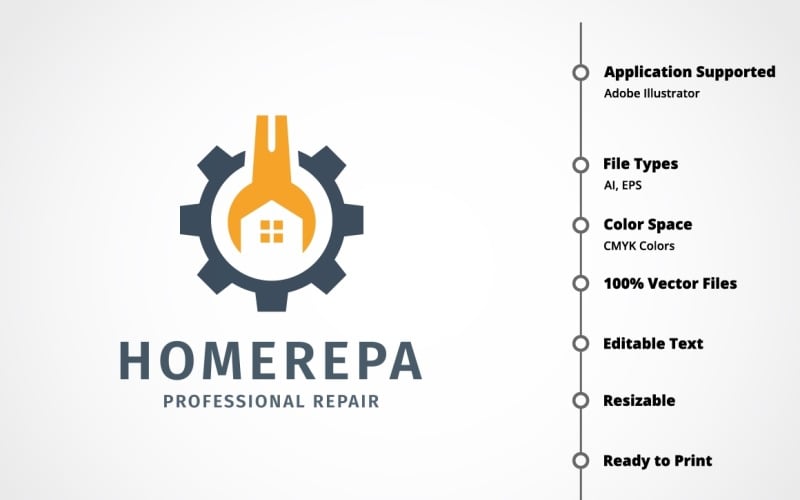 Download Шаблон логотипа "Home Repair Logo Template" / Home Repair Logo Template - Шаблон логотипа на тему графика building,construction,contractor,design,emergency services,fix,flooding,handyman,home,house,labor,property,remodel,renovation,repair,tools,water damage,weather damage,wind damage,wrench