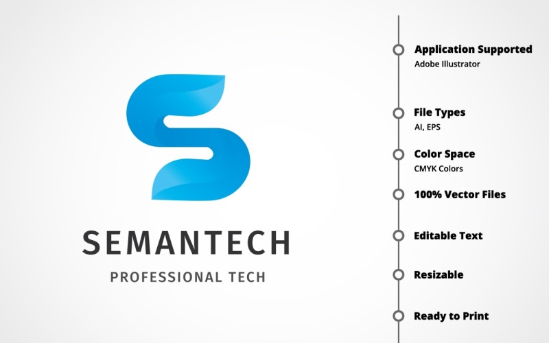 Download Шаблон логотипа "Semantech - Letter S Logo Template" / Semantech - Letter S Logo Template - Шаблон логотипа на тему графика app,apps,arrow,blue,development,gain,global,grown,letter,management,marketing,online,professional,sale,sales,seo,social,software,technology,trade