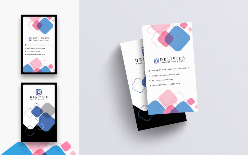 Download Фирменный стиль "Abstract Business Card-Vertical - Corporate Identity Template" / Abstract Business Card-Vertical - Corporate Identity Template - Фирменный стиль на тему графика clean,print,card,design,modern,company,template,creative,minimal,corporate,mockup,business,vcard,business card